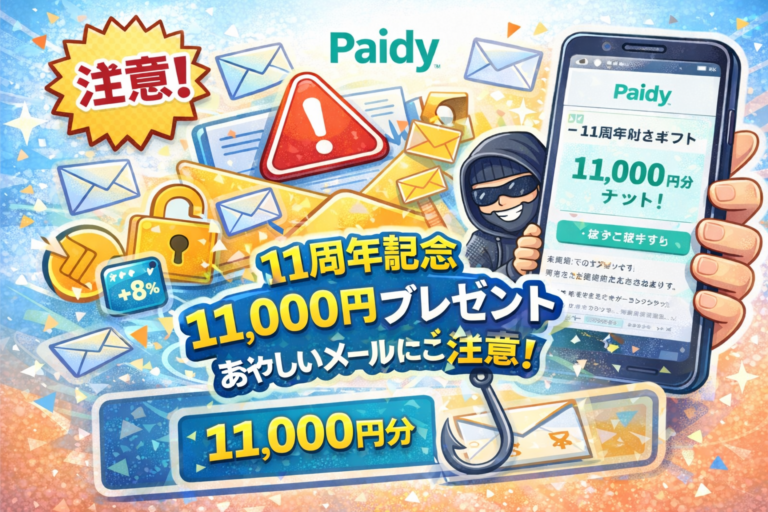 【危険】「11,000円分ギフトをお届け」の甘い罠｜Paidyを騙るフィッシング詐欺メールの正体を暴く - HEARTLAND